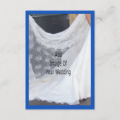 Wedding Reception Invitation Blue Sapphire Bells エンクロージャーカード (裏面)