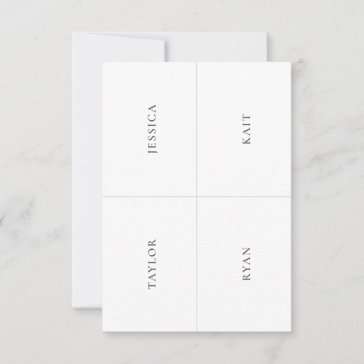 Wedding Reception Mini Guest's Profile Card 4 in 1 案内状 (正面)