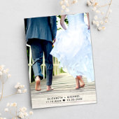 Wedding Reception Photo Pink Save the Date 案内状