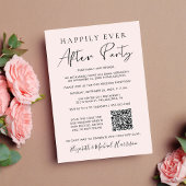 Wedding Reception Photo QR Code Pink 案内状