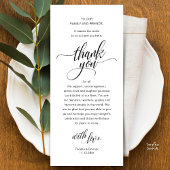 Wedding Reception Place Setting Thank You Card プログラム