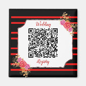 Wedding Registry Custom QR Code and Text マグネット (正面)
