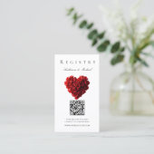 Wedding Registry-Heart Shaped Red Roses- 名刺 (スタンド正面)