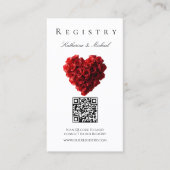 Wedding Registry-Heart Shaped Red Roses- 名刺 (正面)