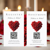 Wedding Registry-Heart Shaped Red Roses- 名刺