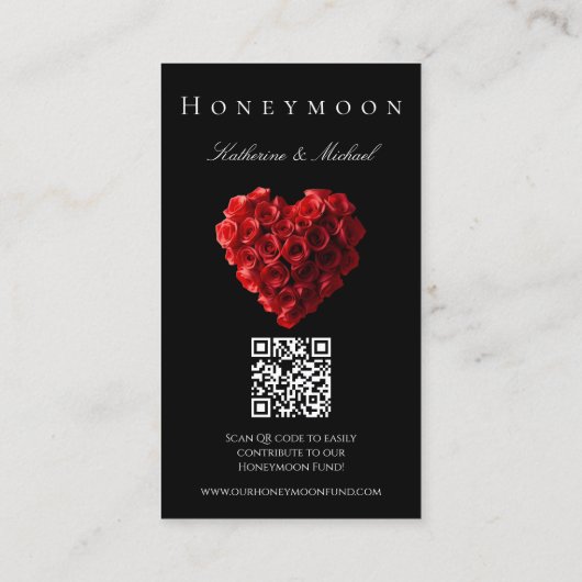 Wedding Registry-Heart Shaped Red Roses- 名刺 (裏面)