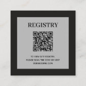 Wedding Registry QR Code Black エンクロージャーカード (正面)