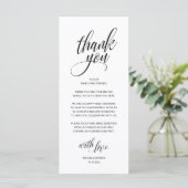 Wedding Rehearsal Dinner Thank You Card プログラム (スタンド正面)