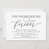 Wedding Rehearsal Dinner, The Night Before Forever 招待状 (正面)