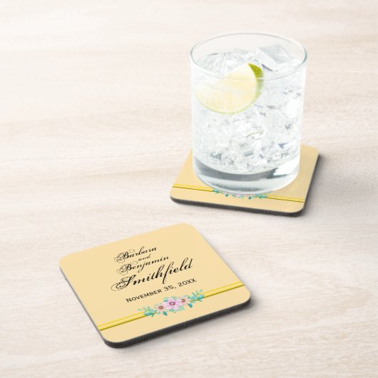 Wedding Remembrance Floral - Personalize コースター (右側)