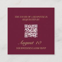 Wedding Response QR Code Locket Monogram