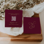 Wedding Response QR Code Locket Monogram エンクロージャーカード