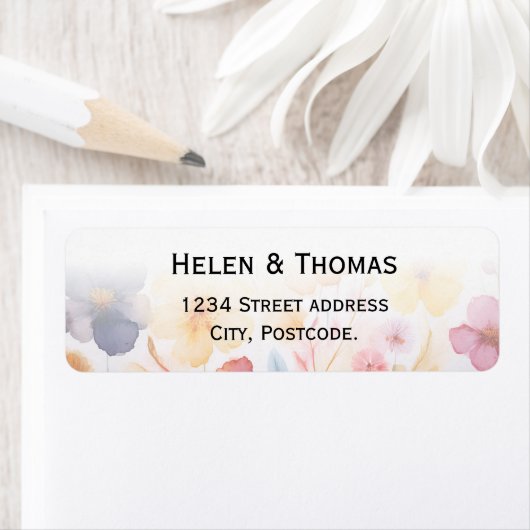 Wedding return address label ラベル (インサイチュ)
