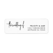 Wedding Return Address Label | Modern Minimalist ラベル (正面)