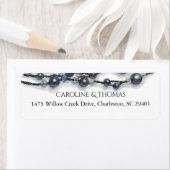 Wedding Return Address Label Pearl Elegant ラベル (インサイチュ)