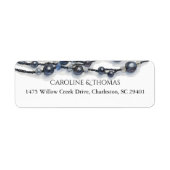 Wedding Return Address Label Pearl Elegant ラベル (正面)