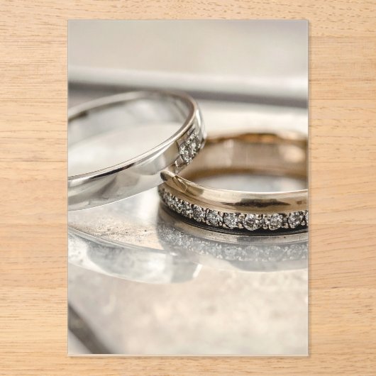 wedding rings アクリル招待状 (正面)