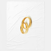 Wedding rings フリースブランケット (正面)