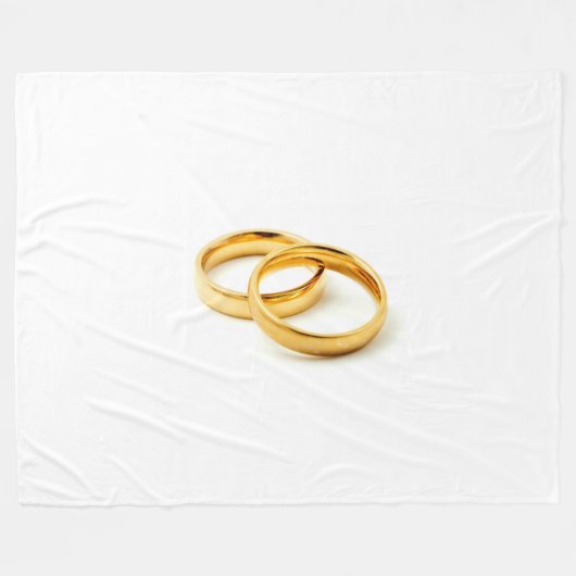 Wedding rings フリースブランケット (正面(横))