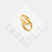 Wedding rings 縁ありランチョンナプキン (角)