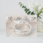 Wedding Rings Announcement RSVP Response Card (スタンド正面)