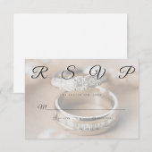 Wedding Rings Announcement RSVP Response Card (正面/裏面)