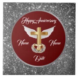 Wedding Rings Customize Silver Cross Anniversary タイル