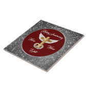 Wedding Rings Customize Silver Cross Anniversary タイル (側面)