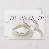 Wedding Rings Elegant Minimalist RSVP Card (正面)