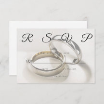Wedding Rings Elegant Minimalist RSVP Card
