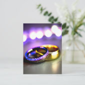 Wedding Rings Engagement Romance and Love AI ポストカード (スタンド正面)