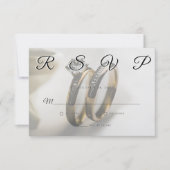 Wedding Rings Simple Elegant Minimalist RSVP Card  (正面)