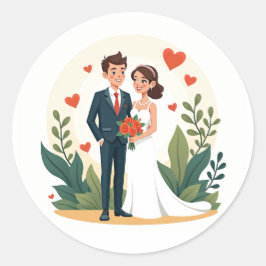 Wedding Romance Sticker ラウンドシール