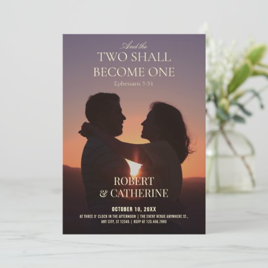 Wedding romantic photo  招待状 (スタンド正面)