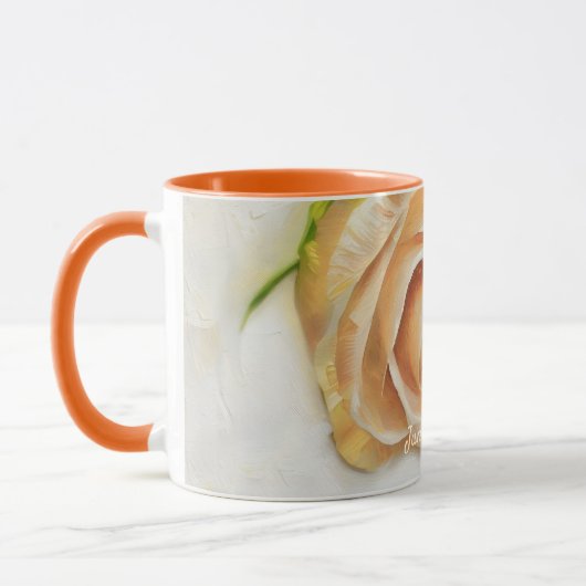 Wedding Rose Wedding Date Gift Mug Cup  マグカップ (左)