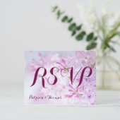 Wedding RSVPカスタマイズ可能 インビテーションポストカード (スタンド正面)