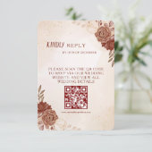 Wedding RSVP Card | Elegant Botanical & Coordinate (スタンド正面)