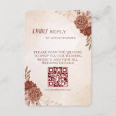 Wedding RSVP Card | Elegant Botanical & Coordinate (正面)