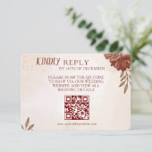 Wedding RSVP Card | Elegant Botanical & Coordinate (スタンド正面)