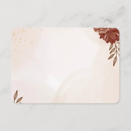 Wedding RSVP Card | Elegant Botanical & Coordinate (裏面)