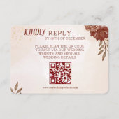 Wedding RSVP Card | Elegant Botanical & Coordinate (正面)