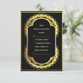 Wedding RSVP Card, Elegant Response Card (スタンド正面)
