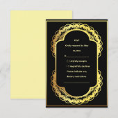 Wedding RSVP Card, Elegant Response Card (正面/裏面)
