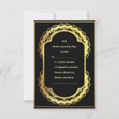 Wedding RSVP Card, Elegant Response Card (正面)