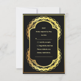 Wedding RSVP Card, Elegant Response Card
