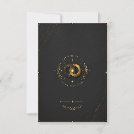 Wedding RSVP Card Midnight Edition | Sacred Union (裏面)
