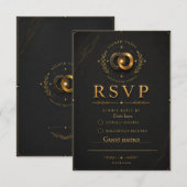 Wedding RSVP Card Midnight Edition | Sacred Union (正面/裏面)