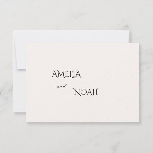 Wedding RSVP Card | Minimal Elegant Design (裏面)