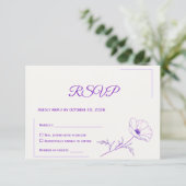 Wedding RSVP Card | Minimal Elegant Design (スタンド正面)
