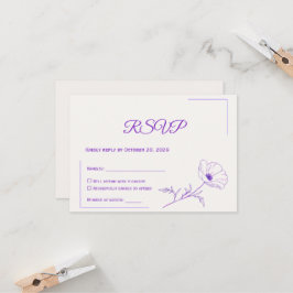 Wedding RSVP Card | Minimal Elegant Design